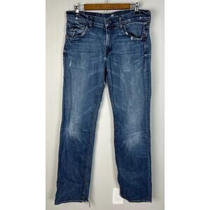 7 For All Mankind Austyn Jeans Blue Relaxed Straight Leg Size 33 Men’s